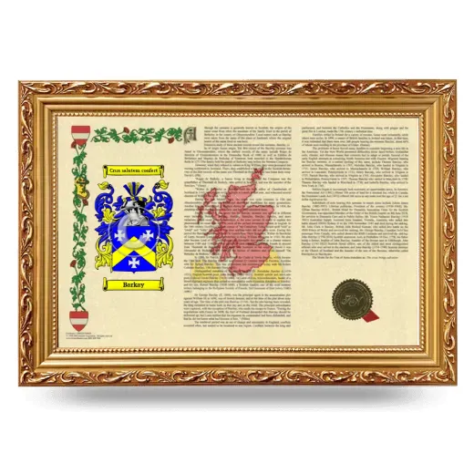 Barkay Armorial Landscape Framed - Gold