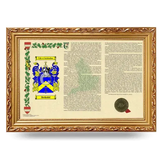 Barksdal Armorial Landscape Framed - Gold
