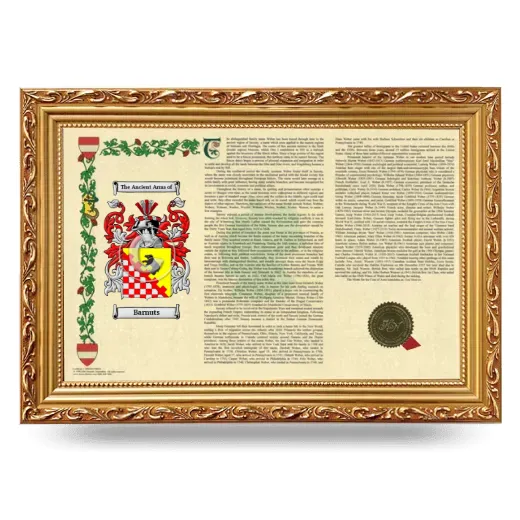 Barnuts Armorial Landscape Framed - Gold