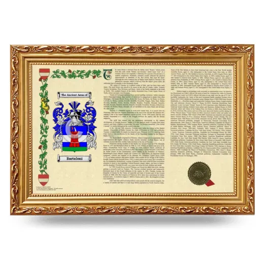 Bartaloni Armorial Landscape Framed - Gold