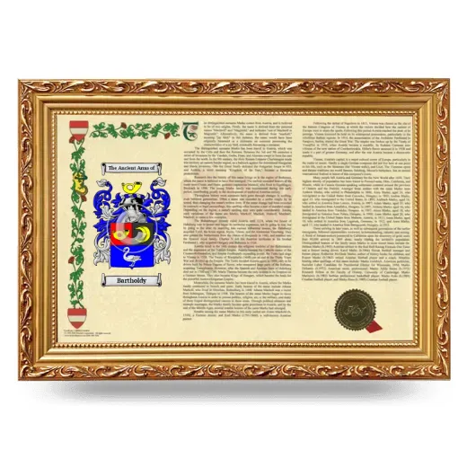 Bartholdy Armorial Landscape Framed - Gold