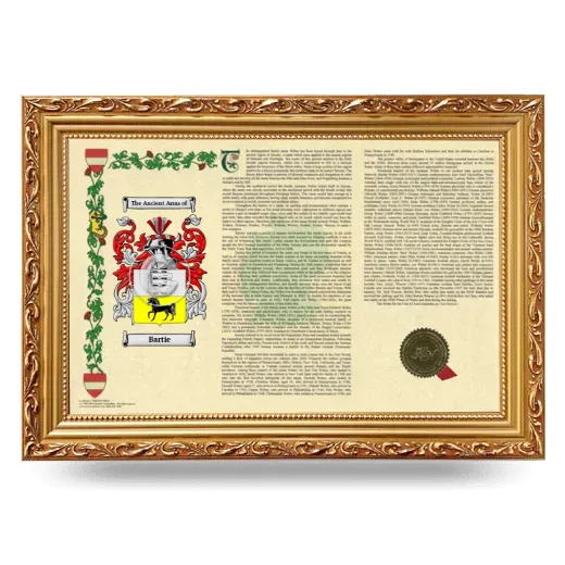 Bartie Armorial Landscape Framed - Gold