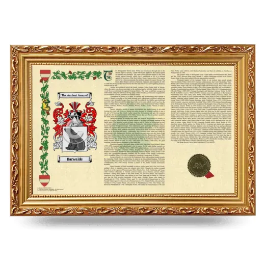 Barwalde Armorial Landscape Framed - Gold