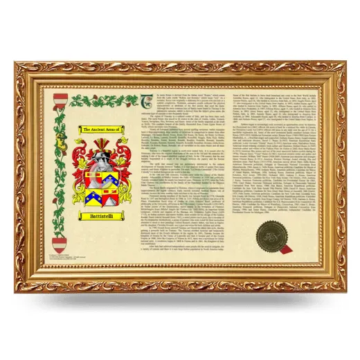 Battistelli Armorial Landscape Framed - Gold