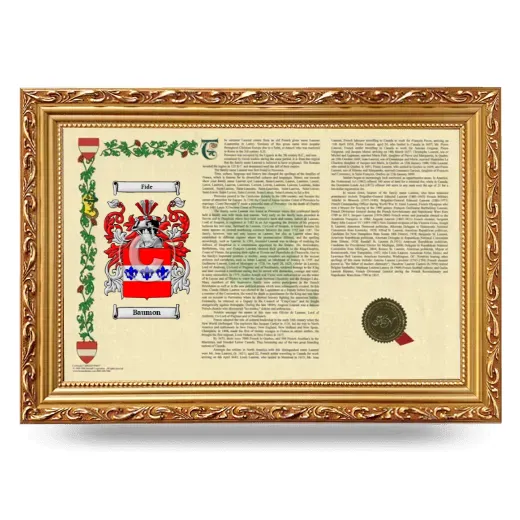 Baumon Armorial Landscape Framed - Gold