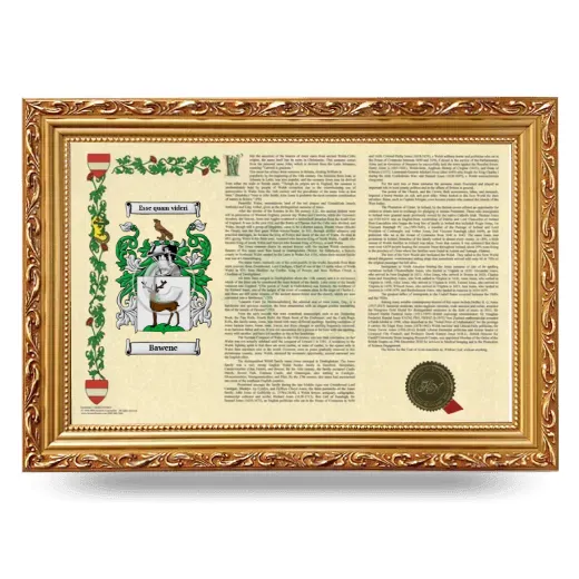 Bawene Armorial Landscape Framed - Gold