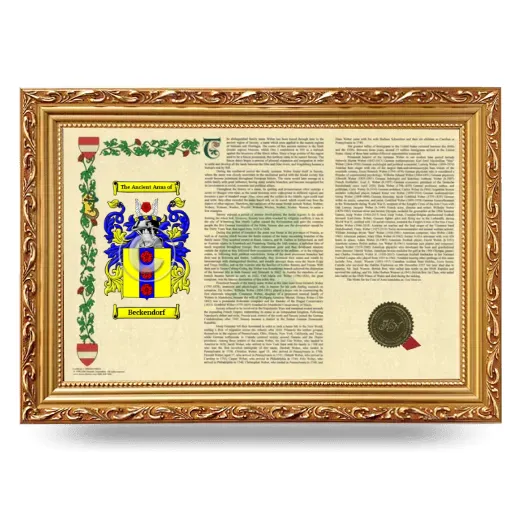 Beckendorf Armorial Landscape Framed - Gold