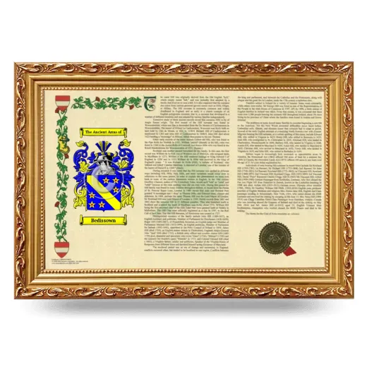 Bedissown Armorial Landscape Framed - Gold