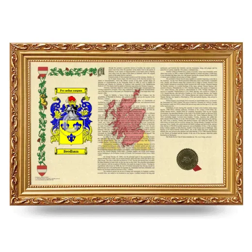 Beedham Armorial Landscape Framed - Gold