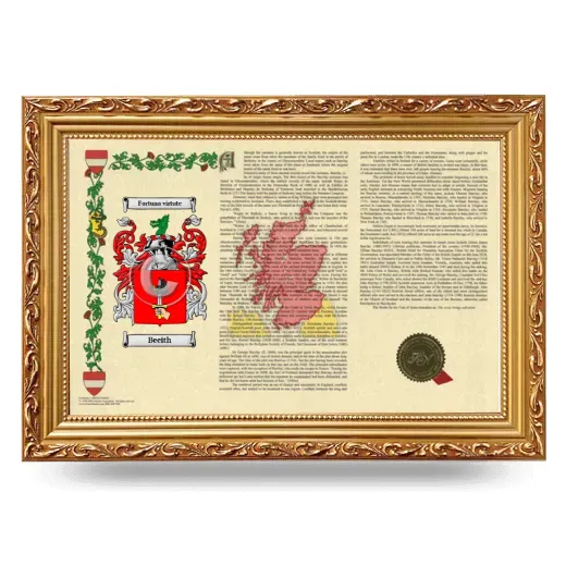 Beeith Armorial Landscape Framed - Gold