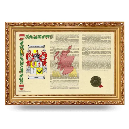 Been Armorial Landscape Framed - Gold