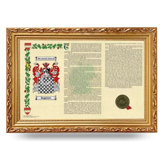 Beggerow Armorial Landscape Framed - Gold