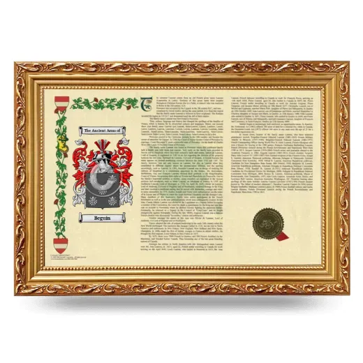Beguin Armorial Landscape Framed - Gold