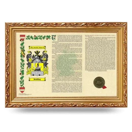 Beishlag Armorial Landscape Framed - Gold