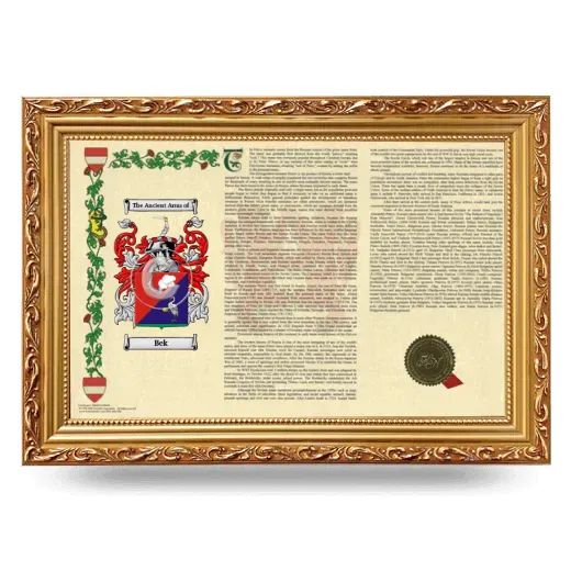 Bek Armorial Landscape Framed - Gold