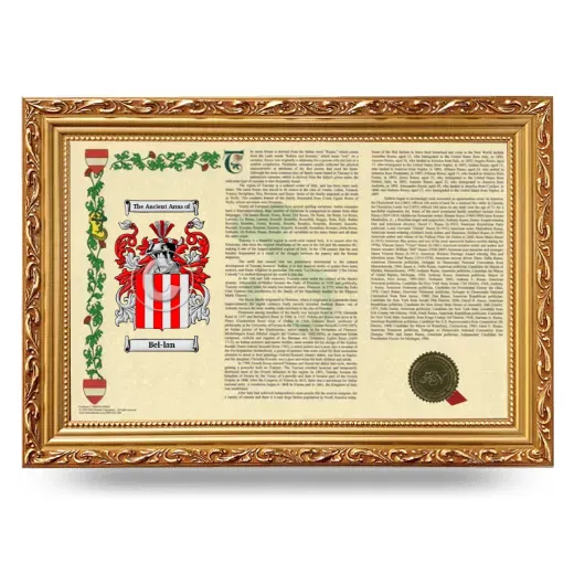 Bel-lan Armorial Landscape Framed - Gold