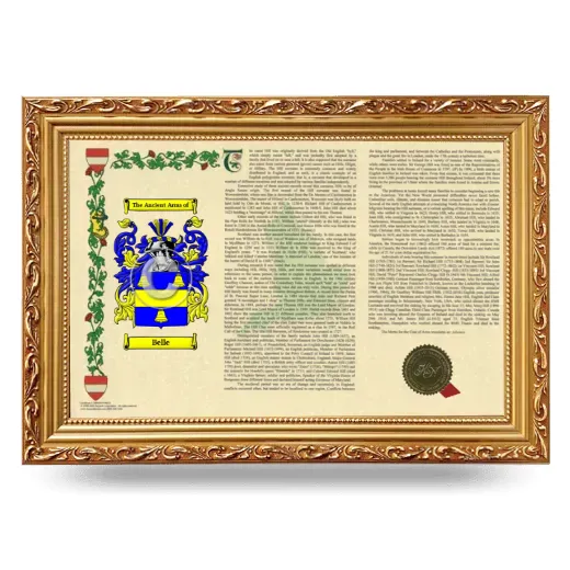Belle Armorial Landscape Framed - Gold