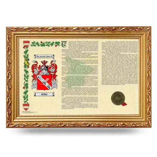 Bellisi Armorial Landscape Framed - Gold