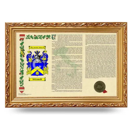 Beltramelli Armorial Landscape Framed - Gold