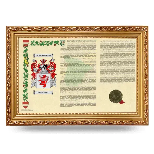 Benavidez Armorial Landscape Framed - Gold