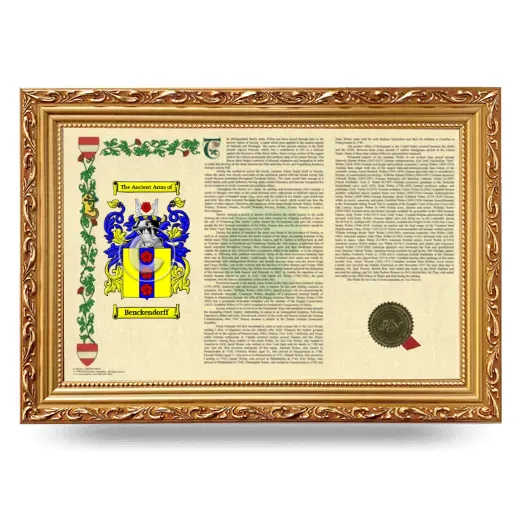 Benckendorff Armorial Landscape Framed - Gold