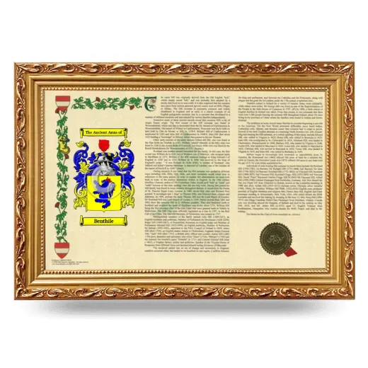 Benthile Armorial Landscape Framed - Gold