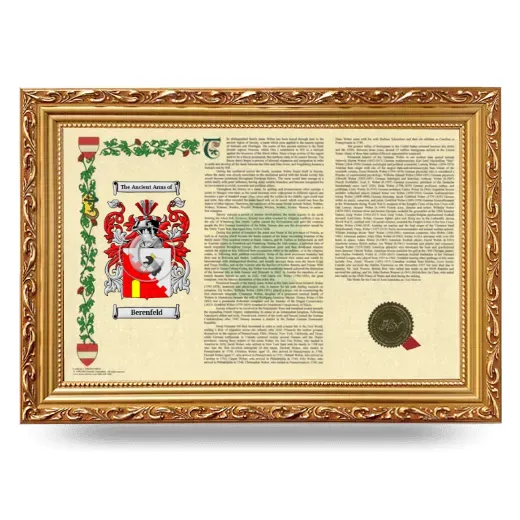 Berenfeld Armorial Landscape Framed - Gold