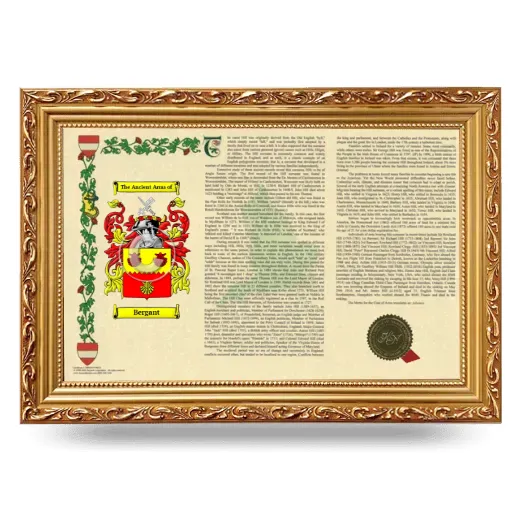 Bergant Armorial Landscape Framed - Gold