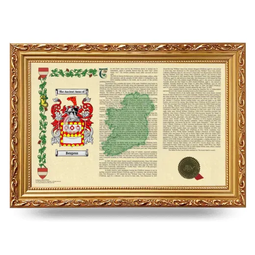 Bergess Armorial Landscape Framed - Gold