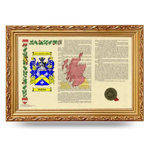 Berkeley Armorial Landscape Framed - Gold