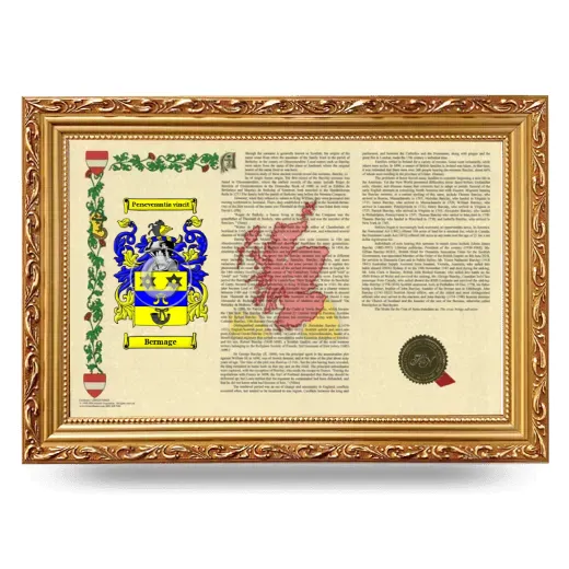 Bermage Armorial Landscape Framed - Gold