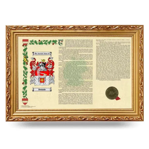 Bernaie Armorial Landscape Framed - Gold
