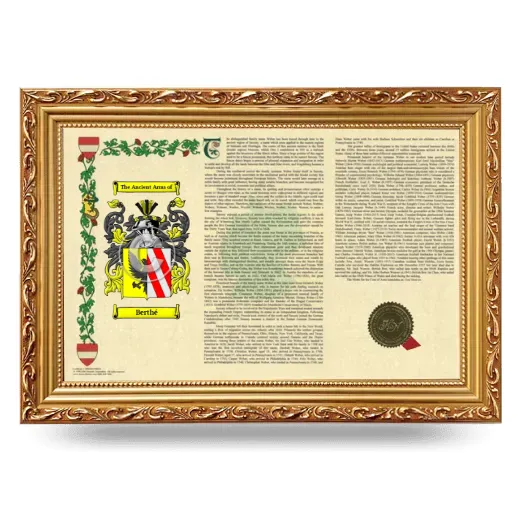 Berthé Armorial Landscape Framed - Gold