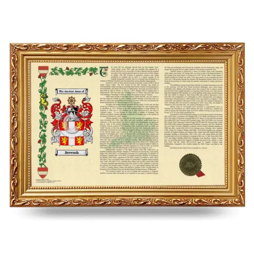 Berwash Armorial Landscape Framed - Gold