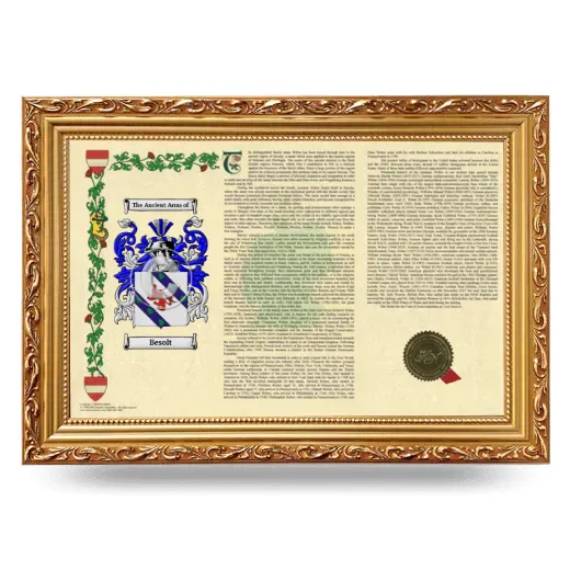 Besolt Armorial Landscape Framed - Gold