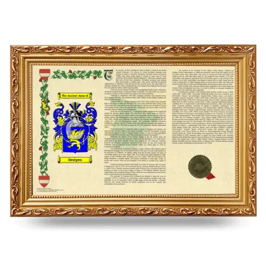 Bestgen Armorial Landscape Framed - Gold