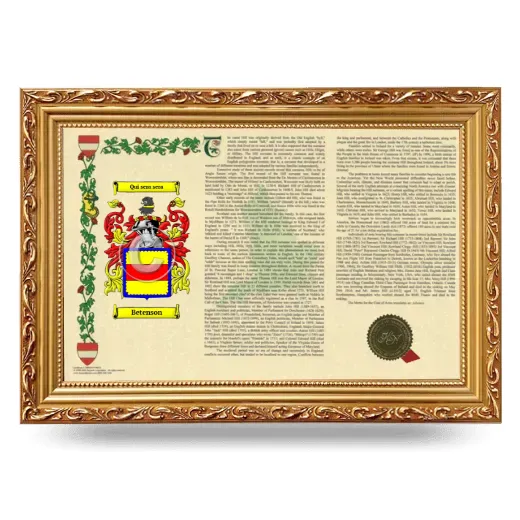 Betenson Armorial Landscape Framed - Gold