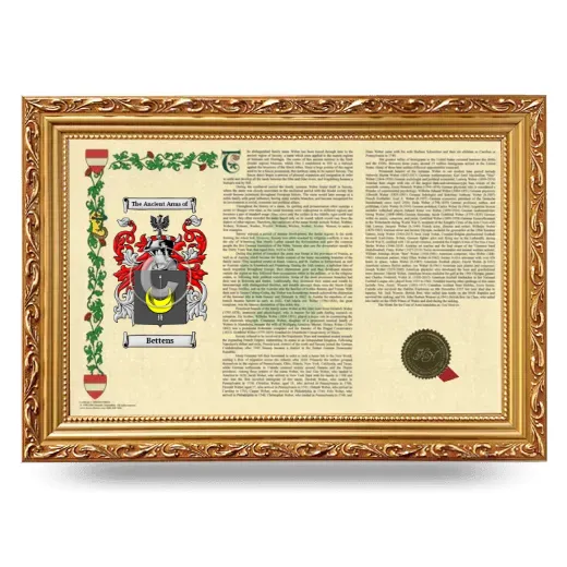 Bettens Armorial Landscape Framed - Gold