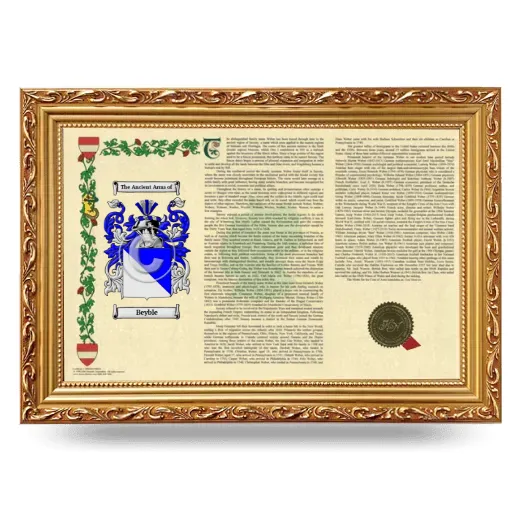 Beyble Armorial Landscape Framed - Gold