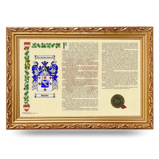 Beyeler Armorial Landscape Framed - Gold