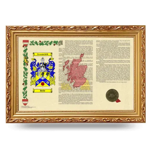 Beyly Armorial Landscape Framed - Gold