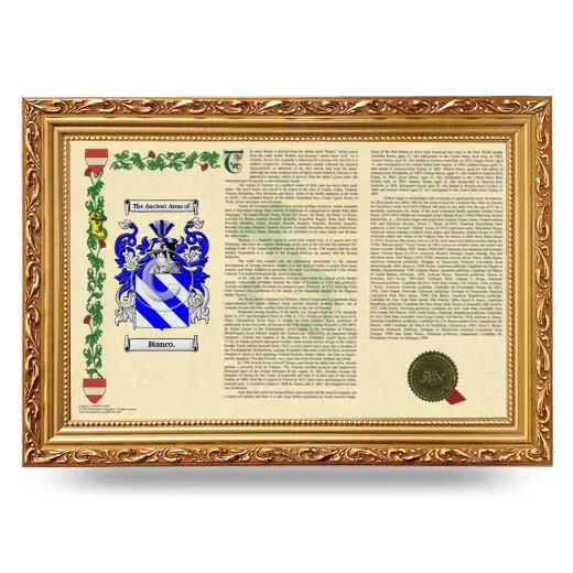 Bianco. Armorial Landscape Framed - Gold