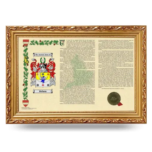 Bicham Armorial Landscape Framed - Gold