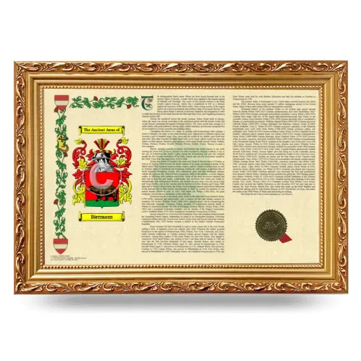 Biermans Armorial Landscape Framed - Gold