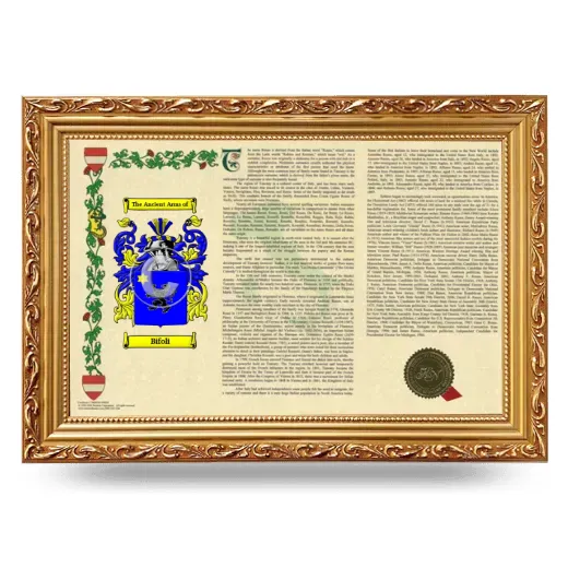 Bifoli Armorial Landscape Framed - Gold