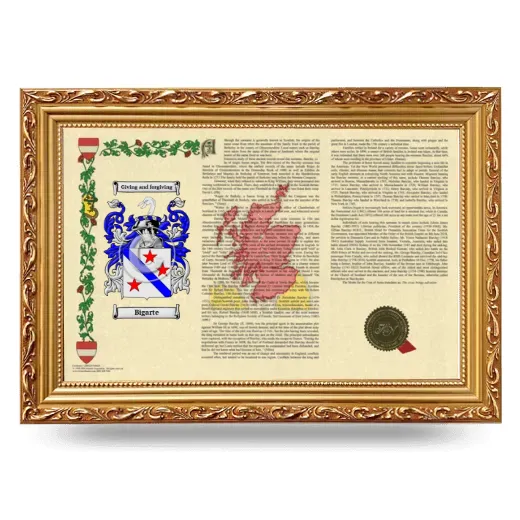 Bigarte Armorial Landscape Framed - Gold