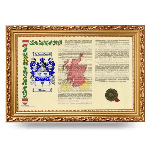 Bilsland Armorial Landscape Framed - Gold