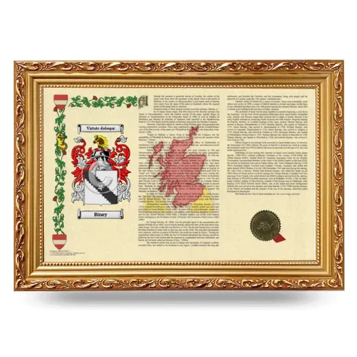 Binay Armorial Landscape Framed - Gold