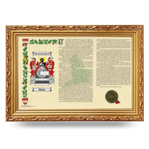 Bingay Armorial Landscape Framed - Gold