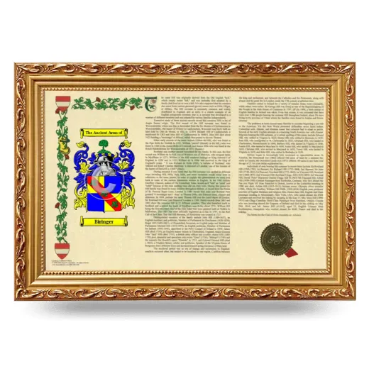 Biringer Armorial Landscape Framed - Gold